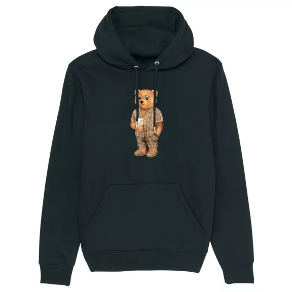 Organic Hoodie Filou LVI. - Black Organic Hoodie Filou LVI. - Black