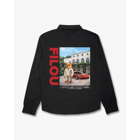 FW24 Overshirt Poster Backprint, Filou XCII. - Black FW24 Overshirt Poster Backprint, Filou XCII. - Black