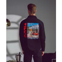 FW24 Overshirt Poster Backprint, Filou XCII. - Black