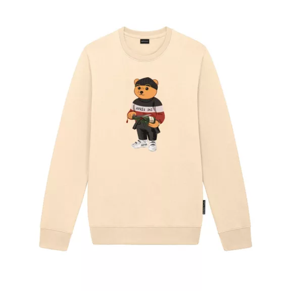 FW24 Organic Embroidered Pullover Filou CV. - Sand brown FW24 Organic Embroidered Pullover Filou CV. - Sand brown