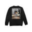 FW24 Organic Oversized Pullover Poster Backprint, Filou CXVII. - Black