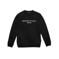   FW24 Organic Oversized Pullover Poster Backprint, Filou CXVII. - Black