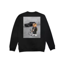   FW24 Organic Oversized Pullover Poster Backprint, Filou LXXXIV. - Black