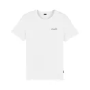 Organic Backprint T-Shirt, Filou CXVI. Flying Dollar - White Organic Backprint T-Shirt, Filou CXVI. Flying Dollar - White