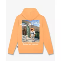   SS25 Oversized Backprint Hoodie, Filou CXXIV. - Sunrise orange
