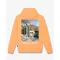 SS25 Oversized Backprint Hoodie, Filou CXXIV. - Sunrise orange