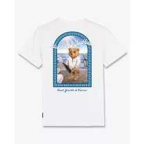 SS25 Backprint T-Shirt, Greek-Framed Filou CXIV. - White