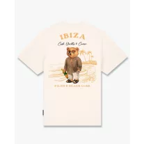   SS25 Oversized Backprint T-Shirt, Filou CXVIII. IBIZA - Pearl white