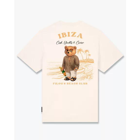 SS25 Oversized Backprint T-Shirt, Filou CXVIII. IBIZA - Pearl white SS25 Oversized Backprint T-Shirt, Filou CXVIII. IBIZA - Pearl white