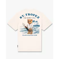   SS25 Oversized Backprint T-Shirt, Filou CXIV. ST.TROPEZ - Pearl white