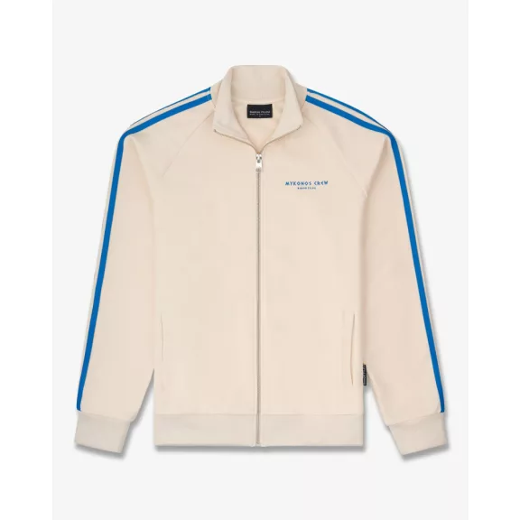 SS25 Tracksuit Jacket with Stripes, Mykonos Crew - Pearl white SS25 Tracksuit Jacket with Stripes, Mykonos Crew - Pearl white