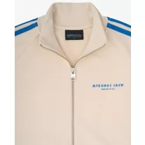   SS25 Tracksuit Jacket with Stripes, Mykonos Crew - Pearl white