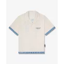 SS25 Backprint Shirt with Greek Pattern, Mykonos - Pearl white SS25 Backprint Shirt with Greek Pattern, Mykonos - Pearl white