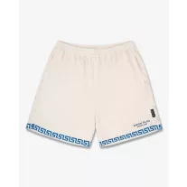 SS25 Shorts with Greek Pattern - Pearl white