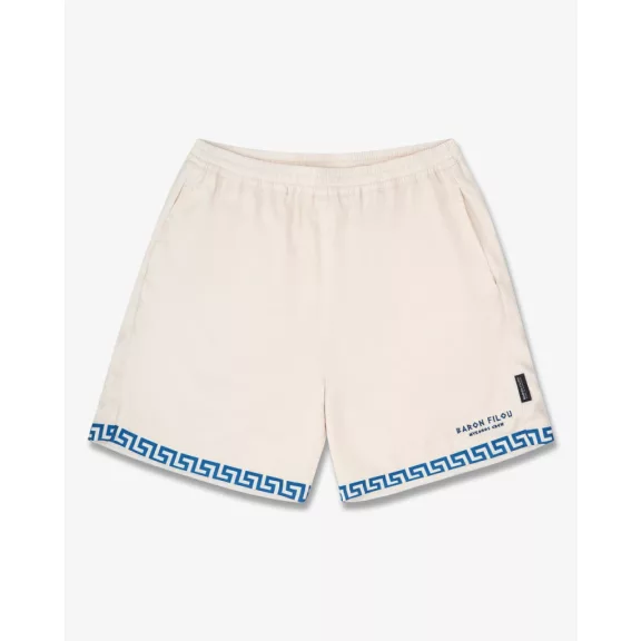 SS25 Shorts with Greek Pattern - Pearl white SS25 Shorts with Greek Pattern - Pearl white