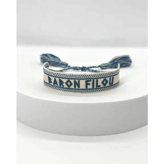 SS25 Baron Filou Bracelet, Greek Pattern - Pearl white SS25 Baron Filou Bracelet, Greek Pattern - Pearl white