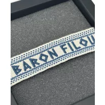 SS25 Baron Filou Bracelet, Greek Pattern - Pearl white