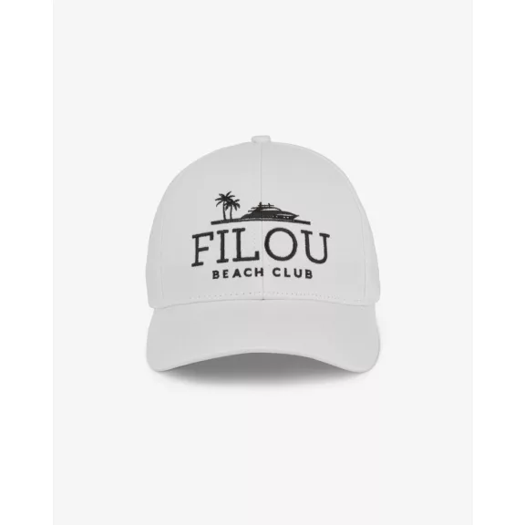SS25 Cotton Cap FILOU Beach Club - White SS25 Cotton Cap FILOU Beach Club - White