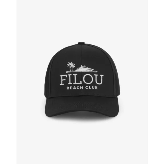 SS25 Cotton Cap FILOU Beach Club - Black SS25 Cotton Cap FILOU Beach Club - Black