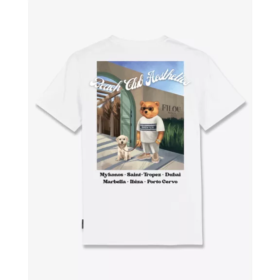 SS25 Poster Backprint T-Shirt, Filou CXXIV. - White SS25 Poster Backprint T-Shirt, Filou CXXIV. - White