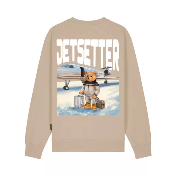 Backprint Pullover Filou CXXXVI. - Sand brown Backprint Pullover Filou CXXXVI. - Sand brown
