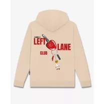 FW25 Hoodie Backprint LEFT LANE CLUB - Sand brown