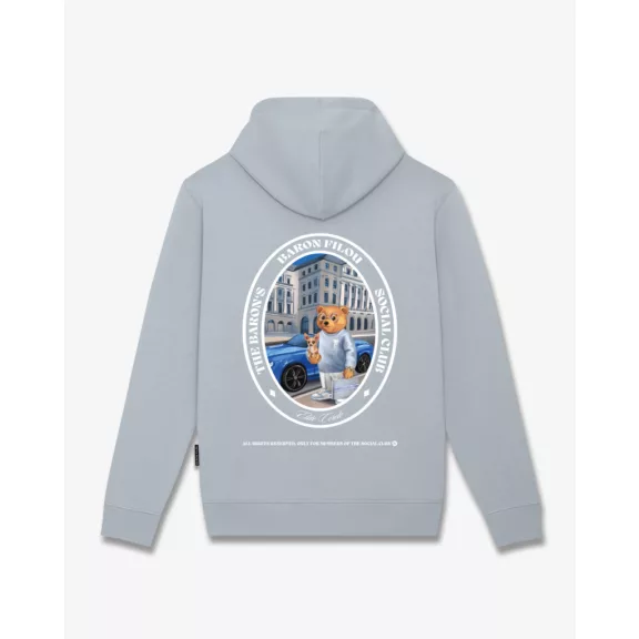 FW25 Hoodie Oval Backprint Filou CXLIX. - Frosted blue FW25 Hoodie Oval Backprint Filou CXLIX. - Frosted blue