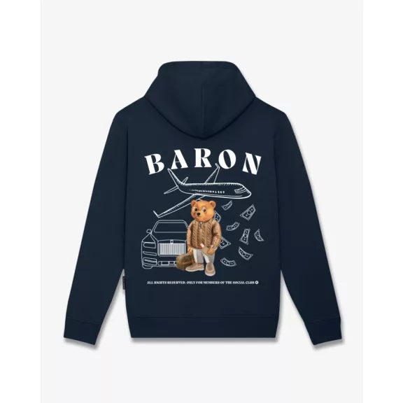 FW25 Hoodie Backprint Filou CXLVI. BARON - Navy blue FW25 Hoodie Backprint Filou CXLVI. BARON - Navy blue