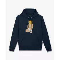 FW25 Embroidered Hoodie Filou CXLVI. - Navy blue