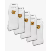 5-Pack Baron Filou Essential Socks - White