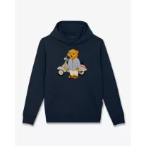 SS26 Embroidered Hoodie Filou CLXXI. - Navy blue
