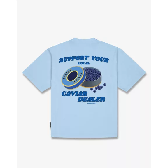 SS26 Oversized Backprint T-Shirt CAVIAR DEALER - Light blue SS26 Oversized Backprint T-Shirt CAVIAR DEALER - Light blue