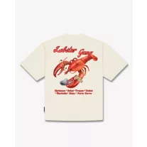 SS26 Oversized Backprint T-Shirt LOBSTER GANG - Off-White