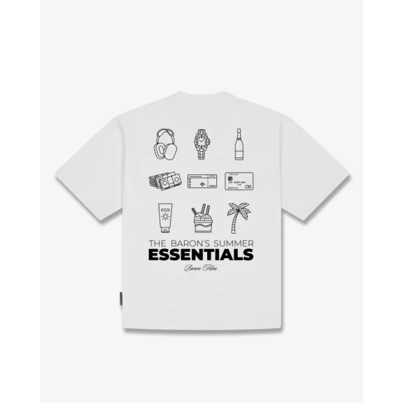 SS26 Oversized Backprint T-Shirt SUMMER ESSENTIALS - White SS26 Oversized Backprint T-Shirt SUMMER ESSENTIALS - White