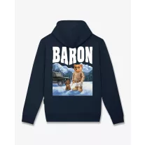 Backprint Hoodie Filou CXXXIII. BARON - Navy blue