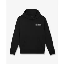 Backprint Hoodie Filou CXXXV. NOT HERE FOR SKIING - Black