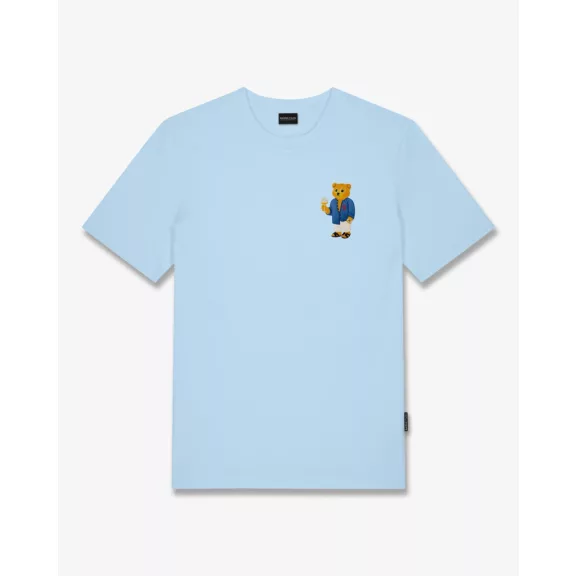 SS26 Chest Embroidered T-Shirt Filou CLXIV. - Light blue SS26 Chest Embroidered T-Shirt Filou CLXIV. - Light blue