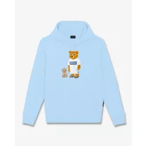 SS26 Embroidered Hoodie Filou CLXV. - Light blue