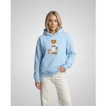 SS26 Embroidered Hoodie Filou CLXV. - Light blue