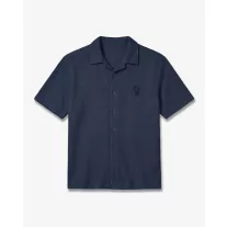 SS26 Signature Structured Shirt - Navy blue