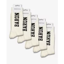 SS26 5-Pack BARON Sport Socks - Off-White