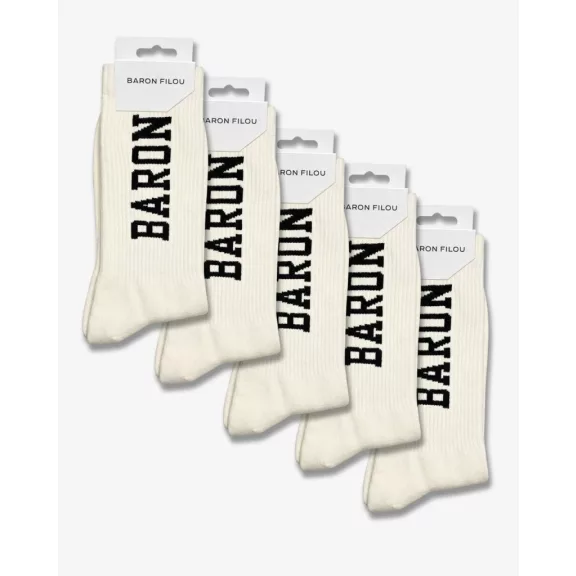 SS26 5-Pack BARON Sport Socks - Off-White SS26 5-Pack BARON Sport Socks - Off-White