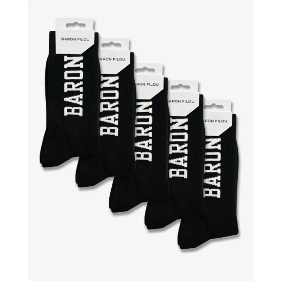 SS26 5-Pack BARON Sport Socks - Black SS26 5-Pack BARON Sport Socks - Black