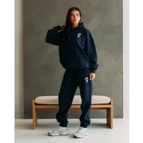 Signature Oversized Hoodie - Navy blue