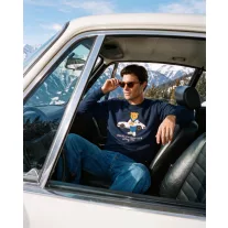 FW26 Embroidered Pullover Filou 186 - Oxford Blue