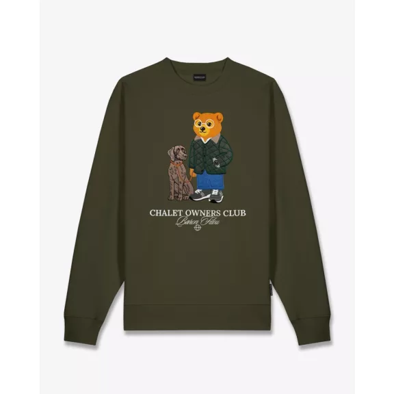 FW26 Embroidered Pullover Filou 182 - Olive Green FW26 Embroidered Pullover Filou 182 - Olive Green