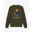 FW26 Embroidered Pullover Filou 182 - Olive Green