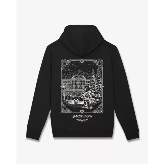 FW26 Backprint Poster Lineart Hoodie Filou 186 - Black FW26 Backprint Poster Lineart Hoodie Filou 186 - Black