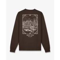   FW26 Backprint Poster Lineart Pullover Filou 186 - Chocolate Brown