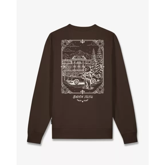 FW26 Backprint Poster Lineart Pullover Filou 186 - Chocolate Brown FW26 Backprint Poster Lineart Pullover Filou 186 - Chocolate Brown